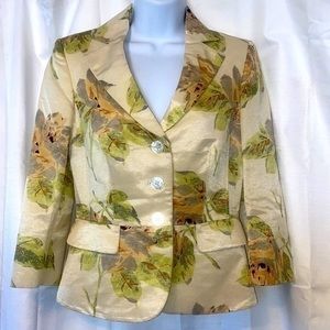 Les Copaines spring flower cropped blazer